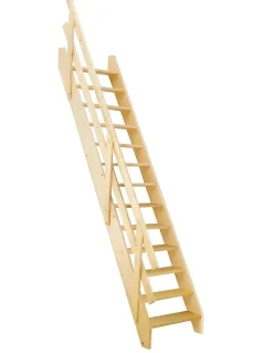 Woodup Escalier Droit<Escalier Gain De Place Basseyre 287 Cm Kit Recoupable80 Avec Rampe H Sol Sol 287 Cm