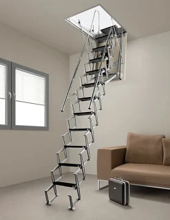 Matisere Escalier Grenier Electrique - Trappe 60x90cm - Hauteur 2.76 à 3.05m - ACI-THE300G/90X60- Escalier Escamotable