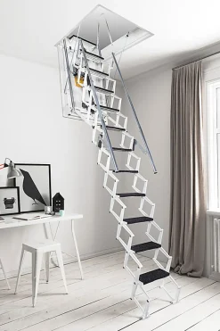 Matisere Escalier Grenier Electrique - Trappe 70x110cm - Hauteur 2.76 à 3.05m - ACI-THE300B/110X70- Escalier Escamotable