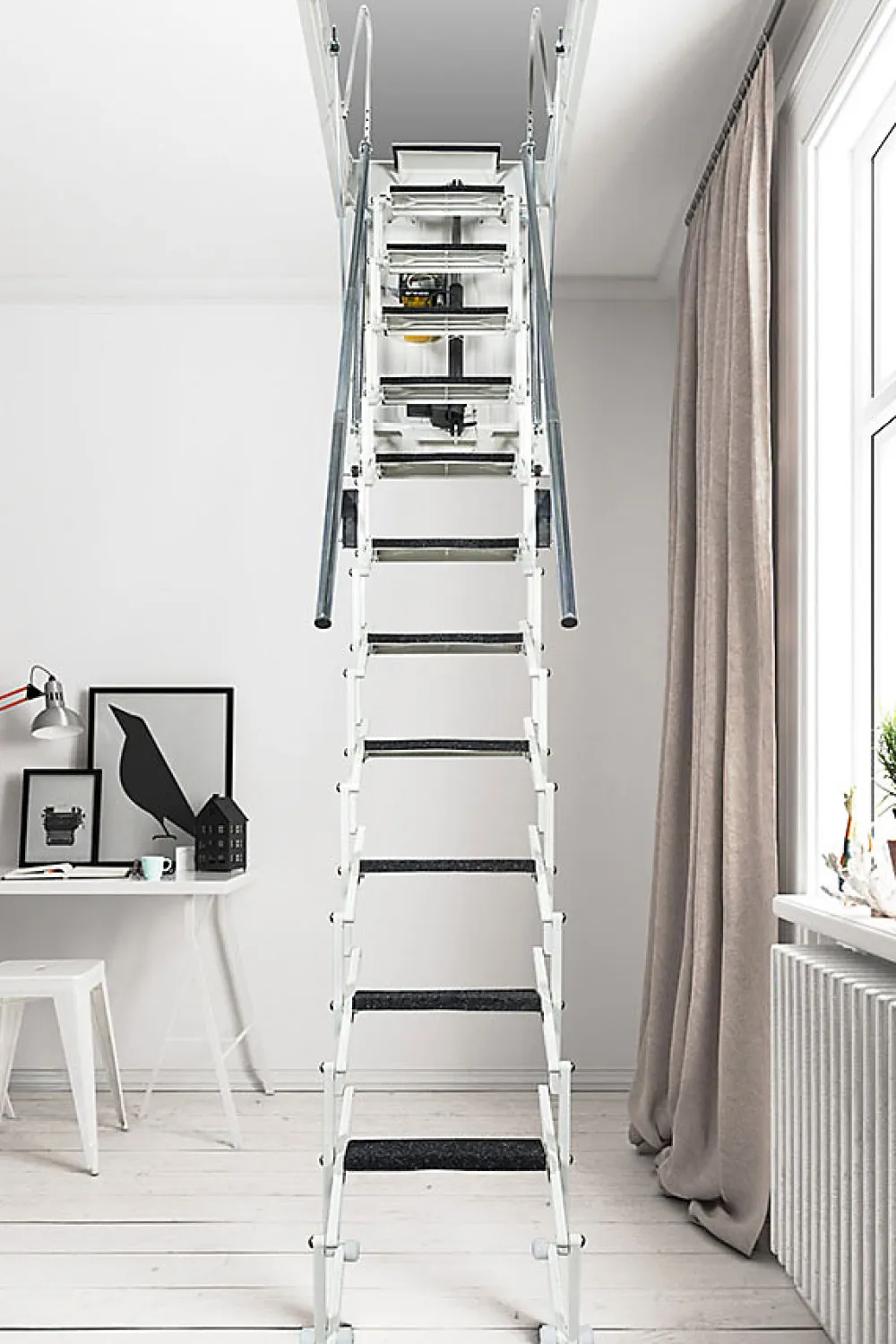Matisere Escalier Escamotable<Escalier Grenier Electrique - Trappe 70x130cm - Hauteur 2.76 à 3.05m - ACI-THE300B/130X70