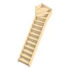 Woodup Escalier Quart Tournant Bavat Hetre 280 Cm Kit Recoupable Haut à Gauche Avec Contremarches H Sol Sol 280 Cm- Escalier Quart Tournant