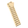 Woodup Escalier Quart Tournant Bavat Hetre 280 Cm Kit Recoupable Haut à Droite Avec Contremarches H Sol Sol 280 Cm- Escalier Quart Tournant