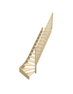 Woodup Escalier Quart Tournant<Escalier Quart Tournant Ceigne Kit Recoupable Bas à Droite Sans Contremarche H Sol Sol 280 Cm
