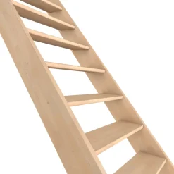 Fortia Escalier quart tournant droit hêtre coloris naturel 13 marches Siderno sans contremarches- Escalier Quart Tournant