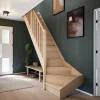 Fortia Escalier Quart Tournant<Escalier quart tournant gauche hêtre coloris naturel 13 marches Siderno avec contremarche