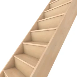 Fortia Escalier Quart Tournant<Escalier quart tournant gauche hêtre coloris naturel 13 marches Siderno avec contremarche