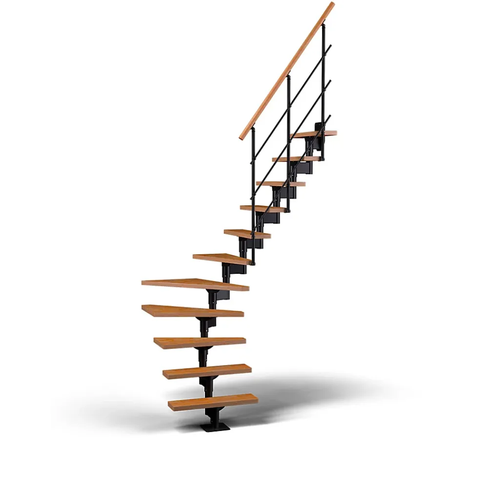 Escalier quart tournant modulaire Sogem hêtre Lyon- Escalier Quart Tournant