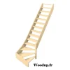 Woodup Escalier Quart Tournant Molede 280 Cm Kit Recoupable Bas à Droite Sans Contremarche H Sol Sol 280 Cm- Escalier Quart Tournant