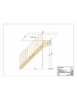 Woodup Escalier Quart Tournant<Escalier Quart Tournant Neronne Kit Recoupable Haut à Droite Avec Contremarches H Sol Sol 280 Cm
