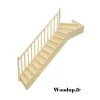 Woodup Escalier Quart Tournant Neronne Kit Recoupable Haut à Gauche Avec Contremarches H Sol Sol 280 Cm- Escalier Quart Tournant