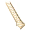 Woodup Escalier Quart Tournant<Escalier Quart Tournant Sela 288 Cm Kit Recoupable Bas à Gauche Sapin Sans Contremarches H Sol Sol 288 Cm