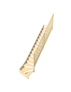Woodup Escalier Quart Tournant Sapin Massif Brosses 280 Cm Bas à Droite Sans Contremarche H Sol Sol 280 Cm- Escalier Quart Tournant