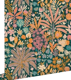 Estahome Papier Peint<papier peint feuilles et fleurs tropicales multicolore - 0.53 x 10.05 m - 130946