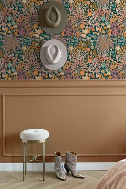 Estahome Papier Peint<papier peint feuilles et fleurs tropicales multicolore - 0.53 x 10.05 m - 130946