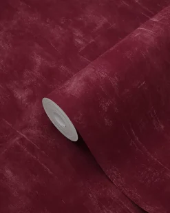Estahome papier peint uni à effet pictural rouge bordeaux - 53 cm x 10.05 m - 148724- Papier Peint