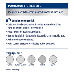 Ripolin Etanchéité avant carrelage intérieur mat 0,75L- Ragréage Et Primaire Pour Carrelage
