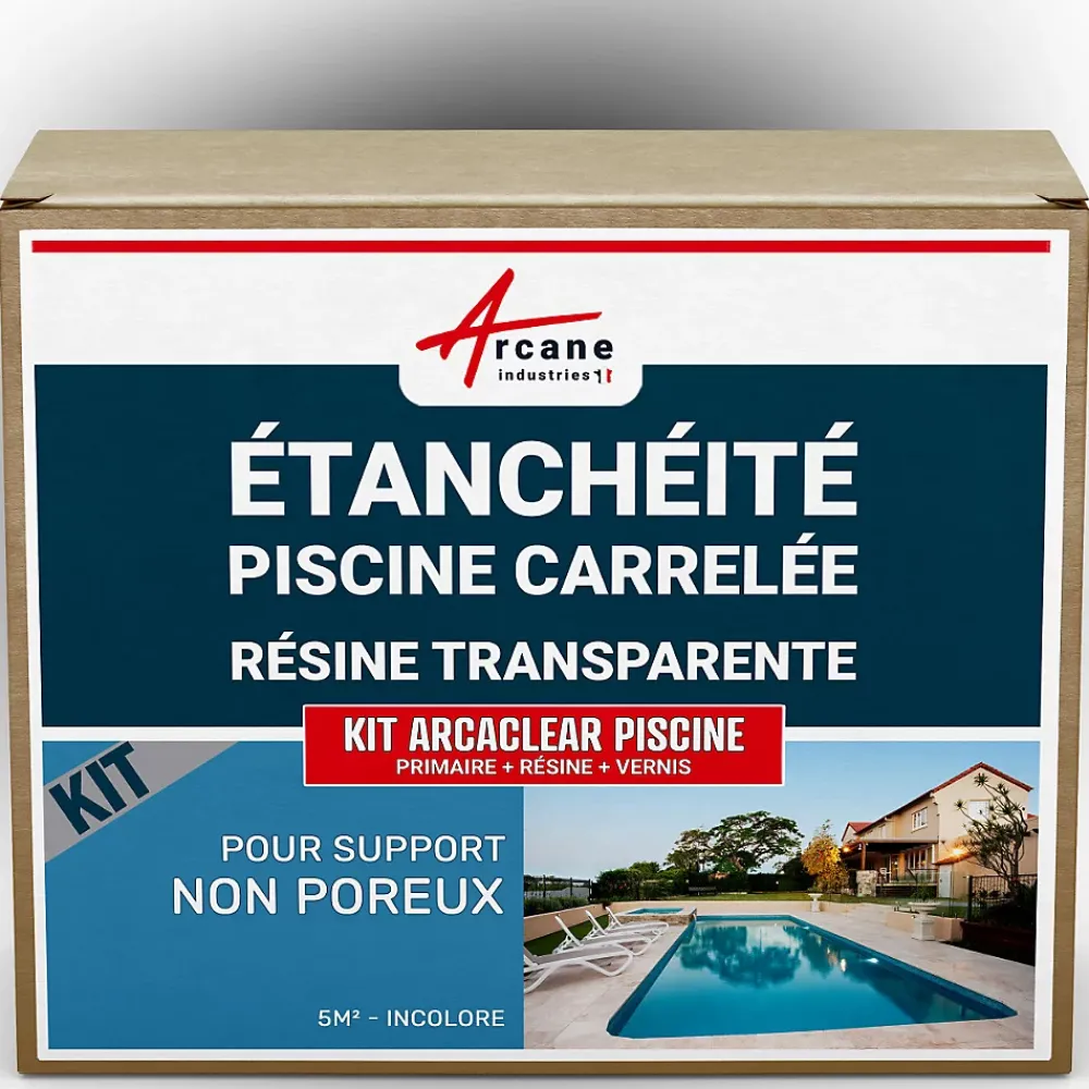 Arcane Industries Ragréage Et Primaire Pour Carrelage<Etanchéité Piscine Carrelée - Résine Transparente KIT ARCACLEAR PISCINE Transparent - 5 m², support non poreux -