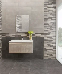 Cristacer Faïence Effet Béton|Faïence Pour Salle De Bains<Faïence Carlota Krea Moka 60 x 20cm ( vendu par boite de 1,2 m² )