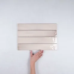 Gioia Materia Faïence Effet Zellige Beige MANACOR 6,5x40 beige - Les Carreaux de Jean- Faïence Pour Cuisine