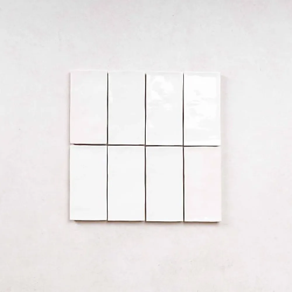 Les Carreaux De Jean Faïence Pour Douche<Faïence Effet Zellige Blanc FEZ Brillant 6,2x12,5 White - Les Carreaux de Jean
