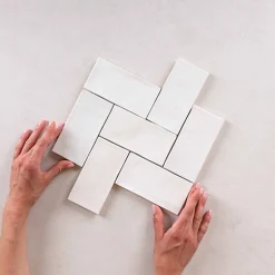 Les Carreaux De Jean  Faïence Pour Cuisine|Faïence Pour Pièce À Vivre<Faïence Effet Zellige Blanc FEZ Mat 6,2x12,5 White - Les Carreaux de Jean