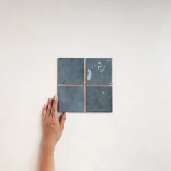Les Carreaux De Jean  Faïence Pour Salle De Bains<Faïence Effet Zellige Bleu CHAOUEN 10x10 Notte - Les Carreaux de Jean