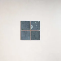 Les Carreaux De Jean  Faïence Pour Salle De Bains<Faïence Effet Zellige Bleu CHAOUEN 10x10 Notte - Les Carreaux de Jean