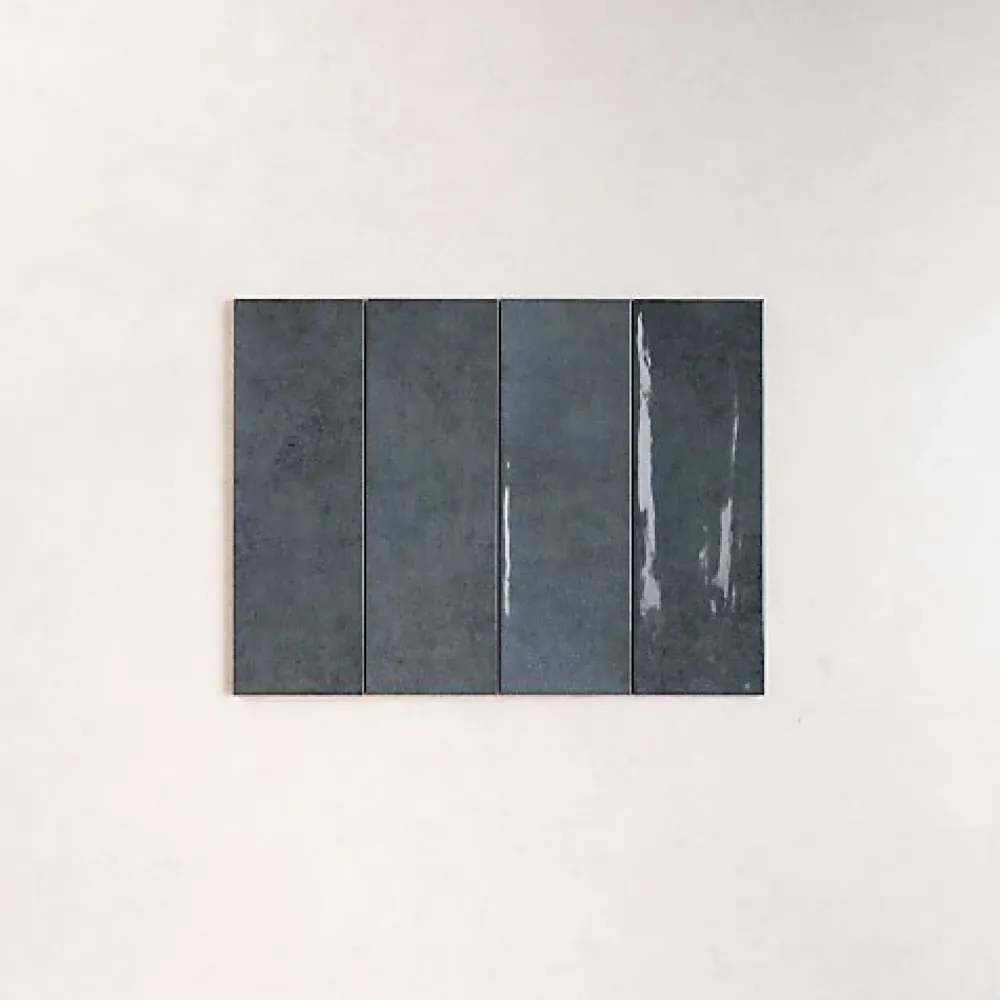 Les Carreaux De Jean Faïence Pour Pièce À Vivre|Faïence Pour Salle De Bains<Faïence Effet Zellige Bleu CINQUE TERRE Blue 10x30cm - Les Carreaux de Jean