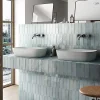 Gioia Materia Faïence Effet Zellige Bleu Ciel ARTISAN 6.5x20 Aqua - Les Carreaux de Jean- Faïence Pour Salle De Bains|Faïence Pour Pièce À Vivre