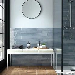 Gioia Materia Faïence Effet Zellige Bleu MANACOR 6,5x40 blue moon - Les Carreaux de Jean- Faïence Pour Pièce À Vivre|Faïence Pour Salle De Bains