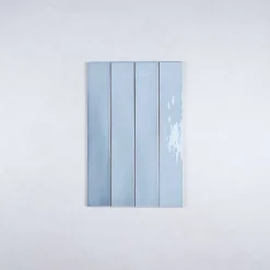 Gioia Materia Faïence Effet Zellige Bleu MANACOR 6,5x40 blue moon - Les Carreaux de Jean- Faïence Pour Pièce À Vivre|Faïence Pour Salle De Bains