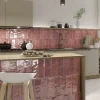 Les Carreaux De Jean  Faïence Pour Salle De Bains|Faïence Pour Pièce À Vivre<Faïence Effet Zellige Bordeaux CINQUE TERRE Carmine 10x30cm - Les Carreaux de Jean