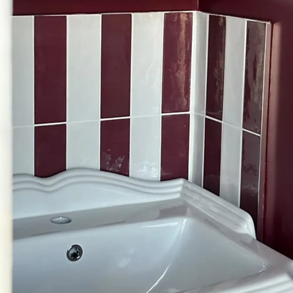Gioia Materia Faïence Pour Douche|Faïence Pour Cuisine<Faïence Effet Zellige Bordeaux VILLAGE 6,5x20 Aubergine - LES CARREAUX DE JEAN