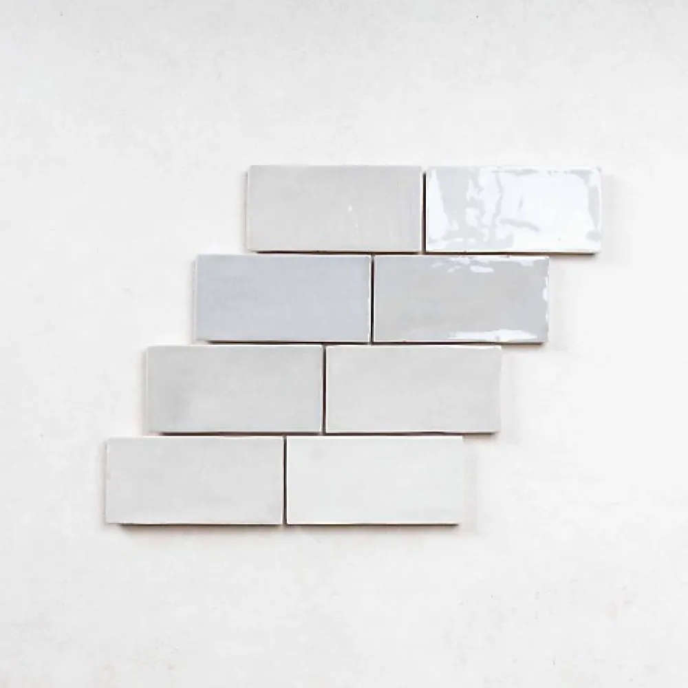 Les Carreaux De Jean Faïence Pour Cuisine<Faïence Effet Zellige Gris FEZ Brillant 6,2x12,5 Grey - Les Carreaux de Jean