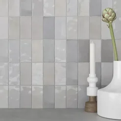 Les Carreaux De Jean Faïence Pour Cuisine<Faïence Effet Zellige Gris FEZ Brillant 6,2x12,5 Grey - Les Carreaux de Jean