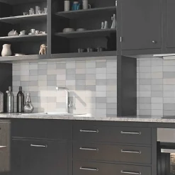 Les Carreaux De Jean  Faïence Effet Zellige Gris FEZ Mat 6,2x12,5 Grey - Les Carreaux de Jean- Faïence Pour Douche|Faïence Pour Salle De Bains