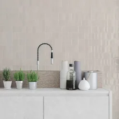 Les Carreaux De Jean  Faïence Effet Zellige Gris Clair FEZ Brillant 6,2x12,5 Warm - Les Carreaux de Jean- Faïence Pour Salle De Bains