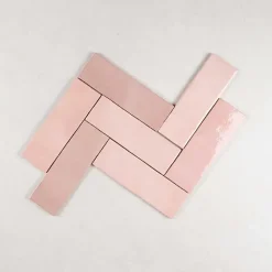Gioia Materia Faïence Pour Douche|Faïence Pour Cuisine<Faïence Effet Zellige Rose ARTISAN 6.5x20 Rose - Les Carreaux de Jean