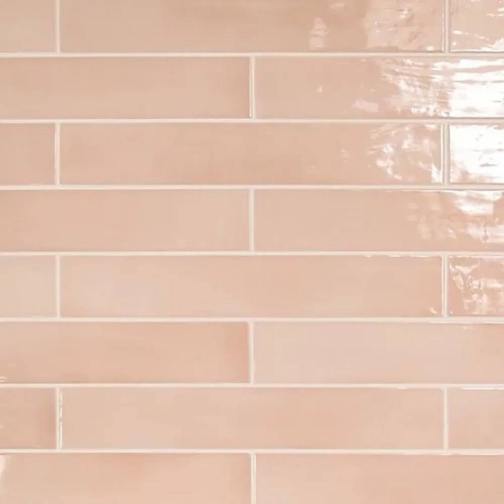 Gioia Materia Faïence Pour Salle De Bains|Faïence Pour Douche<Faïence Effet Zellige Rose Clair MANACOR 6,5x40 blush pink - Les Carreaux de Jean