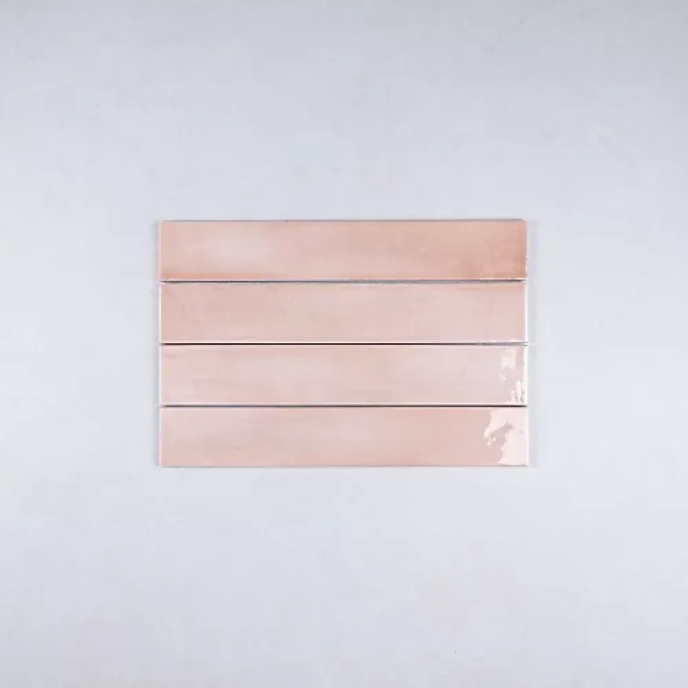 Gioia Materia Faïence Pour Salle De Bains|Faïence Pour Douche<Faïence Effet Zellige Rose Clair MANACOR 6,5x40 blush pink - Les Carreaux de Jean
