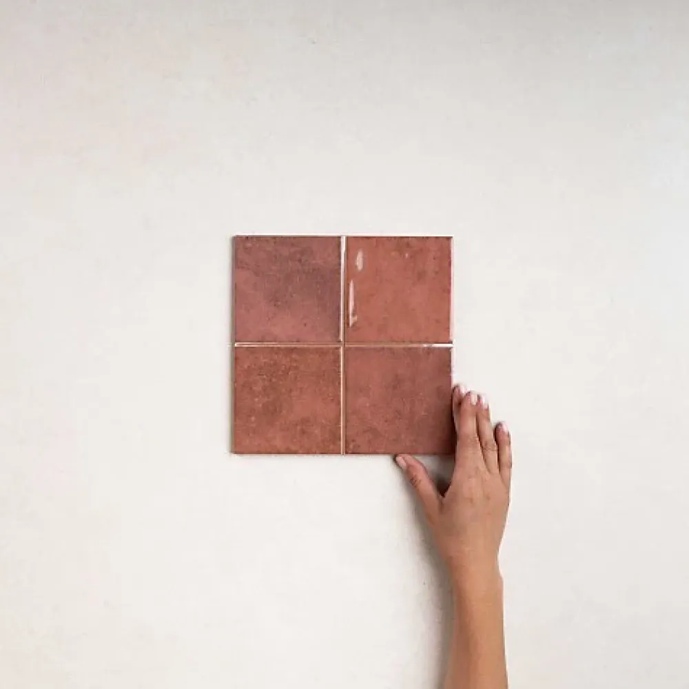 Reflex Boutique Faïence Pour Douche|Faïence Pour Cuisine<Faïence Effet Zellige Rouge CHAOUEN 10x10 Carmine - Les Carreaux de Jean