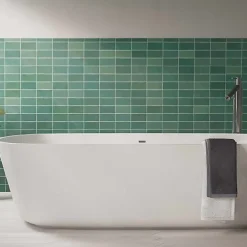 Les Carreaux De Jean  Faïence Effet Zellige Vert FEZ Mat 6,2x12,5 Emerald - Les Carreaux de Jean- Faïence Pour Salle De Bains