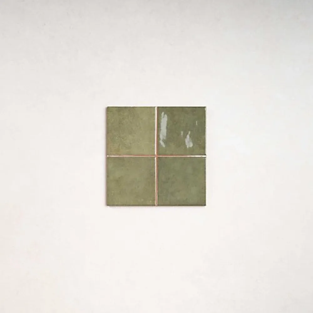 Les Carreaux De Jean Faïence Pour Salle De Bains|Faïence Pour Cuisine<Faïence Effet Zellige Vert CHAOUEN 10x10 Forest - Les Carreaux de Jean