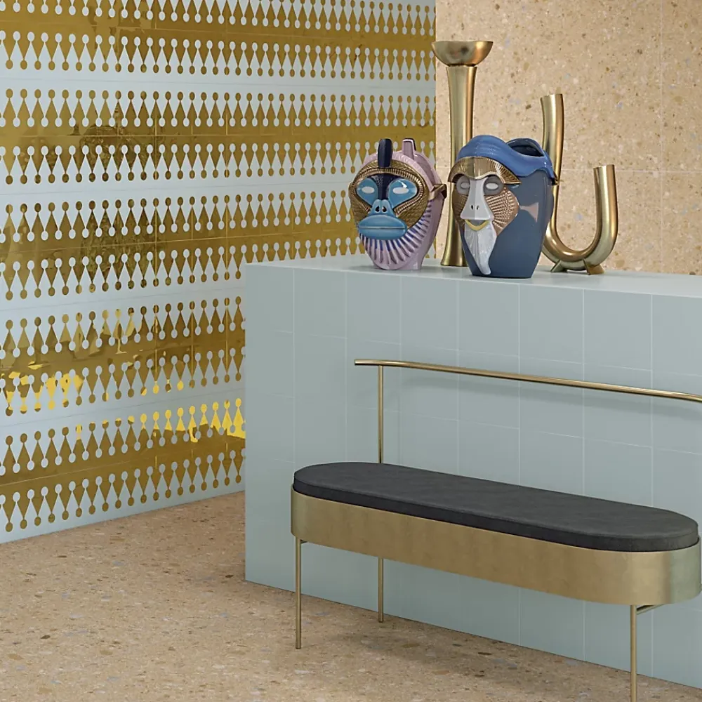 Vives Faïence Pour Pièce À Vivre|Faïence Pour Douche<Faïence Filippo Soul Tiara Grafito Oro 20 x 20cm ( vendu par boite de 1 m² )
