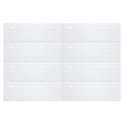 GoodHome Faïence murale blanc brillant avec relief L.60 x l.20 cm x ép.8,3 mm, Plain- Faïence Unie|Faïence Pour Douche