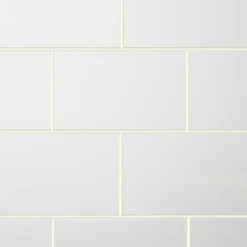 Carrelage Mural Uni|Carrelage Mural Pour Douche<Faïence murale blanc brillant L.40 x l.25 cm x ép.8,3 mm, Alexandrina