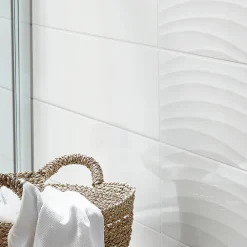 GoodHome Faïence murale blanc brillant lisse L.60 x l.20 cm x ép.8,3 mm, Plain- Carrelage Mural Uni|Carrelage Mural Pour Douche