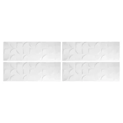 GoodHome Faïence murale blanc décor géométrique L.90 x l.30 cm x ép.8,7 mm, Aragone- Faïence Unie|Faïence Pour Wc