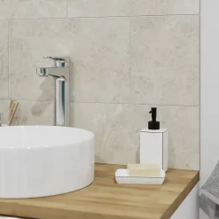 Carrelage Mural Pour Douche|Carrelage Mural Pour Cuisine<Faïence murale blanc gris effet marbré 25 x 40 cm Commo