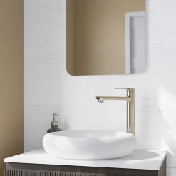 GoodHome Faïence murale blanc texturé L.40 x l.25 cm x ép.8,3 mm, Alexandrina- Carrelage Mural Pour Salle De Bains|Faïence Unie